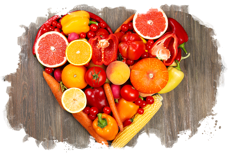 heart shaped produce