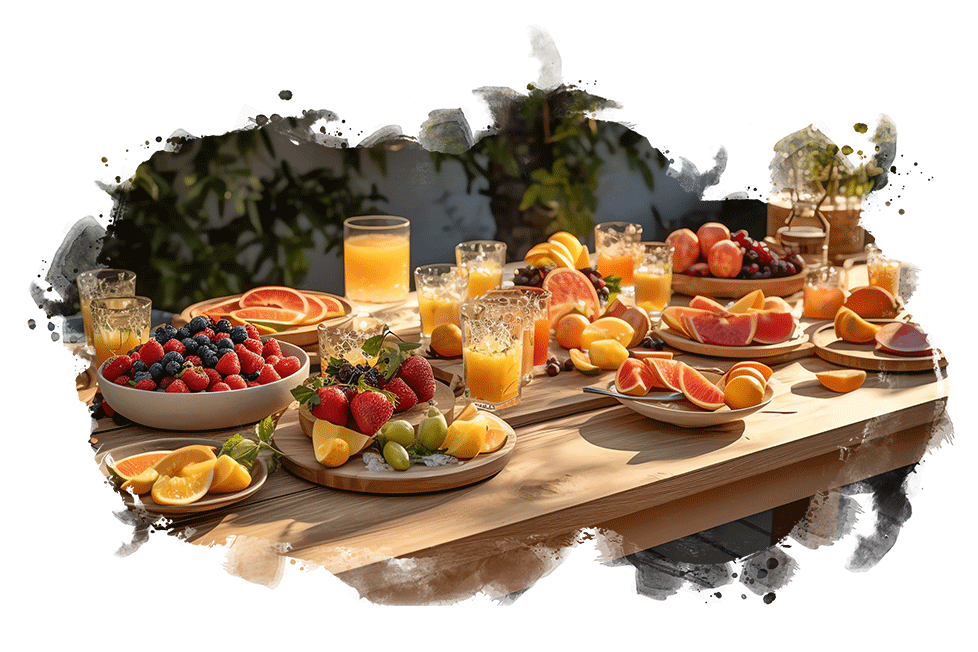 celebration with produce